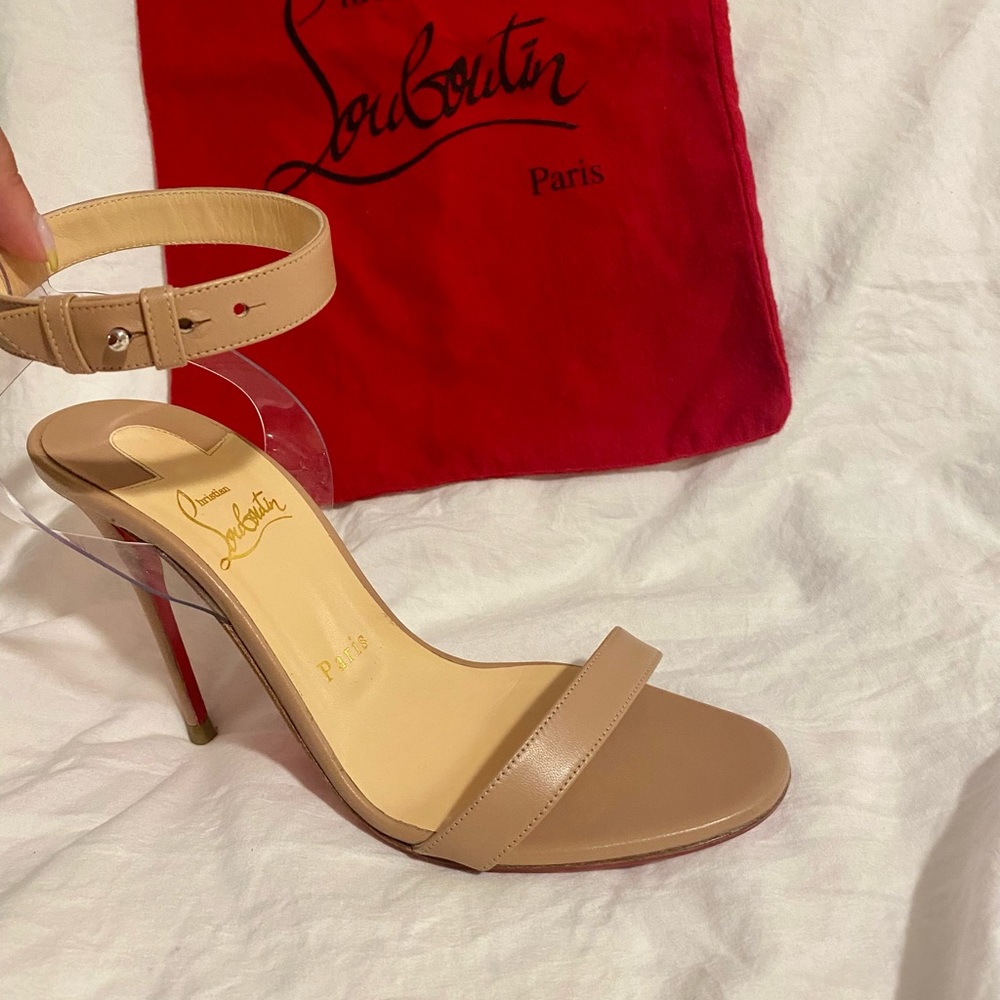 Christian Louboutin Jonatina Nude Heels - Picture 2 of 7